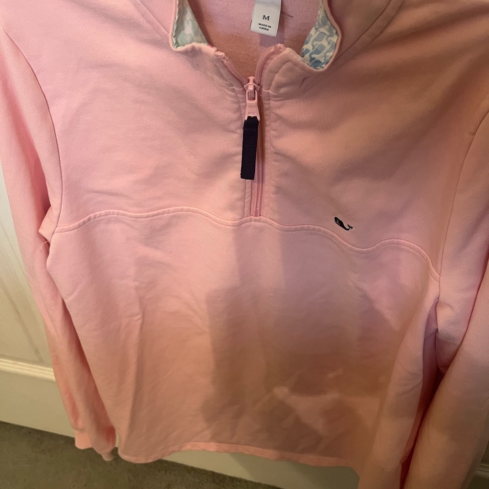Vineyard Vines Light Pink Quarter-Zip Hoodie